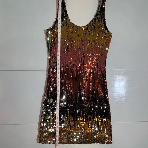 The True Love NWOT Multi Sequin Mini Dress Small - Picture 3 of 9